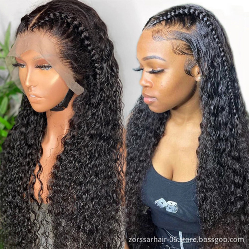 Wholesale virgin remy brazilian hair waterwave wig front lace wig naturel african wigs black women